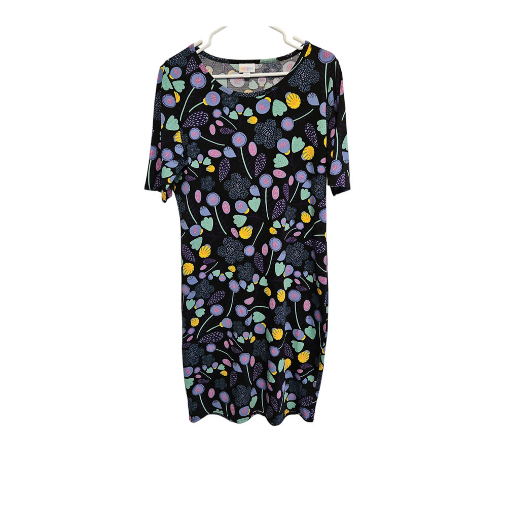 Colorful Patterned LulaRoe Midi Dress XL . Stretch